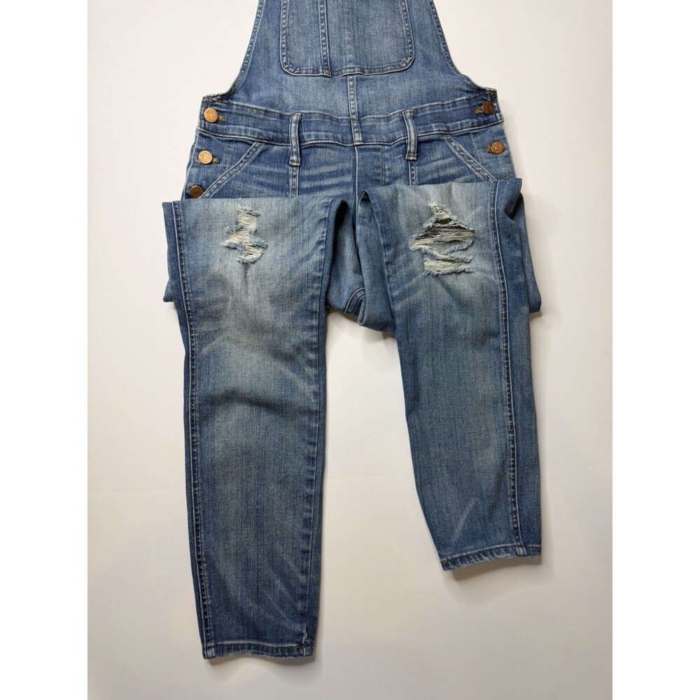 Madewell Denim Overalls Women’s Small Distressed Skinny Blue Bib Dungarees - Picture 5 of 9